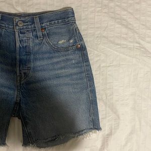 Levi’s 501 Distressed Denim Shorts